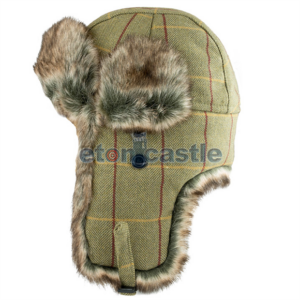 Headware  Wool Blend Trapper Hat Green Tweed